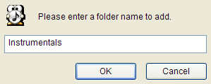 Type a virtual folder name